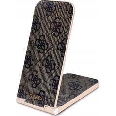 Guess Ładowarka indukcyjna Guess GUDCFAL4PEGW 2w1 15W 4G Pattern MagSafe brązowy/brown