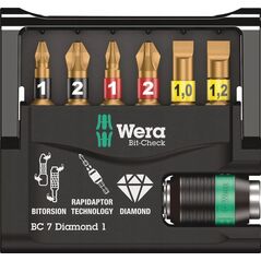 Zestaw narzędzi Wera ZESTAW BITÃW BIT-CHECK 7 DIAMOND 1 SB, NA BLISTRZE, 7 CZ