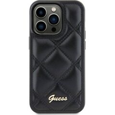 Guess Etui Guess GUHCS23FEPSQSQSK Samsung Galaxy S23 FE hardcase Quilted Metal Logo czarny/black