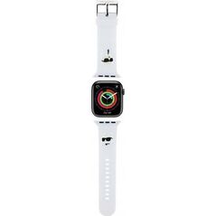 Karl Lagerfeld Karl Lagerfeld Pasek KLAWMSLKCNH Apple Watch 38/40/41mm biały/white strap 3D Rubber Karl&Choupette Heads