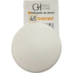 Geko Odbojnik do drzwi – samoprzylepny na ścianę fi 40mm (kolor: biały) (400)