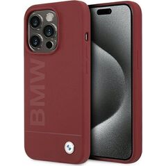BMW BMW BMHMP15LSLBLRE iPhone 15 Pro 6.1" czerwony/red hardcase Silicone Big Logo MagSafe