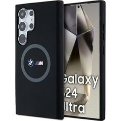 BMW BMW BMHMS24L23SROK S24 Ultra S928 czarny/black hardcase M Silicone Printed Ring MagSafe