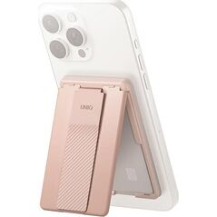 Uniq UNIQ Heldro ID magnetyczny portfel z podpórką i opaską różowy/blush pink