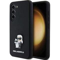 Karl Lagerfeld Etui Karl Lagerfeld KLHCS23SSMHKCNPK Samsung Galaxy S23 hardcase Silicone Karl&Choupette Metal Pin czarny/black