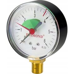 Diamond MANOMETR TECHNICZNY ÅR. 63MM 0-6 BAR GW 2/5