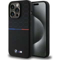 BMW BMW BMHMP15L22SMPK iPhone 15 Pro 6.1" czarny/black hardcase M Silicone Pattern MagSafe NoSize