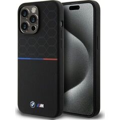 BMW BMW BMHMP15X22SMPK iPhone 15 Pro Max 6.7" czarny/black hardcase M Silicone Pattern MagSafe NoSize