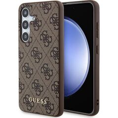 Guess Etui Guess GUHCS24SG4GFBR Samsung Galaxy S24 hardcase 4G Metal Gold Logo brązowy/brown