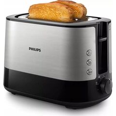 Toster Philips Philips | Toaster | HD2635/90 Viva Collection | Number of slots 2 | Housing material Metal/Plastic | Stainless Steel/Black