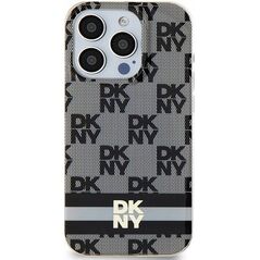 DKNY DKNY DKHMN61HCPTSK iPhone 11 / Xr 6.1" czarny/black hardcase IML Checkered Mono Pattern & Printed Stripes MagSafe