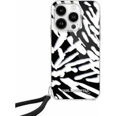 Karl Lagerfeld Karl Lagerfeld KLHCP15XHZBPKCCK iPhone 15 Pro Max 6.7" czarny/black hardcase IML Zebra Pattern & Cord