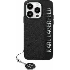 Karl Lagerfeld Karl Lagerfeld KLHCP15XPSAKDGCK iPhone 15 Pro Max 6.7" czarny/black hardcase Saffiano Rhinestones & Charm