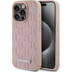 Karl Lagerfeld Karl Lagerfeld KLHMP15XPKHPORPP iPhone 15 Pro Max 6.7" hardcase różowy/pink Leather Monogram Metal Logo