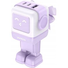 Ładowarka Ugreen Ładowarka sieciowa UGREEN Nexode Robot GaN 2xUSB-A, USB-C 65W fioletowa