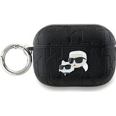 Karl Lagerfeld Karl Lagerfeld KLAP2PGKCPK AirPods Pro 2 (2022/2023) cover czarny/black Monogram Karl & Choupette Head