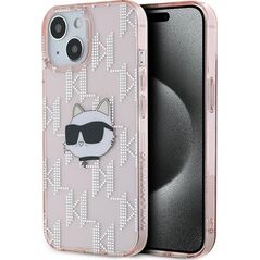 Karl Lagerfeld Karl Lagerfeld KLHCP14SHKLPCHP iPhone 14 / 15 / 13 6.1" różowy/pink hardcase IML Choupette Head & Monogram
