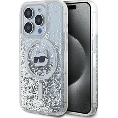 Karl Lagerfeld Karl Lagerfeld KLHMP14XLGCHSGH iPhone 14 Pro Max 6.7" hardcase transparent Liquid Glitter Choupette Head Magsafe