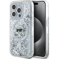 Karl Lagerfeld Karl Lagerfeld KLHMP15XLGKISGH iPhone 15 Pro Max 6.7" hardcase transparent Liquid Glitter Karl Head Magsafe