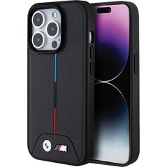 BMW Bmw Bmhmp15L22Pvtk Iphone 15 Pro 6.1" Czarny/Black Hardcase Quilted Tricolor Magsafe