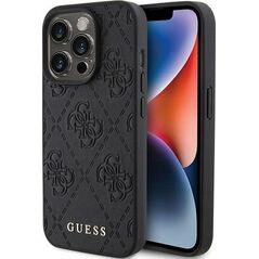 Guess Guess GUHCP15XP4EPMK iPhone 15 Pro Max 6.7" czarny/black hardcase Leather 4G Stamped