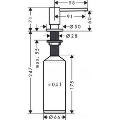 Hansgrohe Soap dispenser Hansgrohe A41 40438800