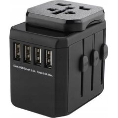 MicroConnect Microconnect MC-TRAVELADAPTER2 elektryczny wtyk zasilający Czarny