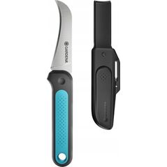 Gardena Gardena Harvesting Knife VeggieCut (grey/turquoise, incl. belt holster with integrated sharpening stone)