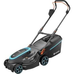 Kosiarka akumulatorowa Gardena GARDENA Cordless Lawnmower PowerMax 37/36V P4A Ready-To-Use Set, 36V (2x18V) (black/grey, 2x Li-Ion battery 4.0Ah, POWER FOR ALL ALLIANCE)