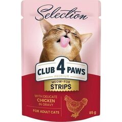 Club 4 Paws Club4Ł Kot Saszetka 80g Paski Kurczak w Sosie