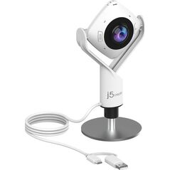 Kamera internetowa Triton j5create JVCU360 kamera internetowa 2,07 MP 1920 x 1080 px USB 2.0 Czarny, Biały