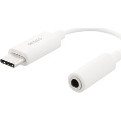 Deltaco DELTACO USB-C į 3,5 mm adapteris, 10 cm, aktyvus, baltas USBC-1145