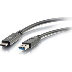 Kabel USB C2G C2G 6ft USB C to USB A Cable - USB 3.2 - 5Gbps - M/M - USB-Kabel - USB Typ A (M) zu 24 pin USB-C (M) - USB 3.1 - 30 V - 3 A - 1.83 m - Schwarz