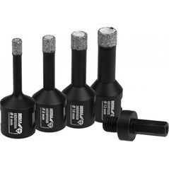 Wiertło Dedra ZESTAW KORONEK DIAMENTOWYCH VACUUM BRAZED 6,8,10,12MM + ADAP (1 SZT)