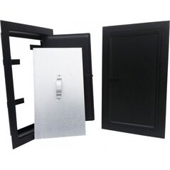 UN DRZWICZKI KOMINOWE CZARNY MAT 155*290MM DUŻE (1 SZT)