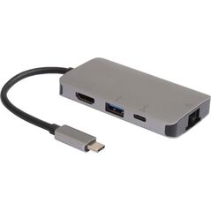HUB USB MicroConnect Microconnect USB3.1CCOM16 stacja dokująca Przewodowa USB 3.2 Gen 1 (3.1 Gen 1) Type-C Szary