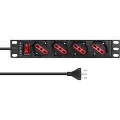 Kabel zasilający Lanview Lanview LVR-2MIT-SW-IT4 rozdzielacz zasilania PDU 1U Czarny
