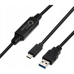 Kabel USB MicroConnect USB-C - USB-A 5 m Czarny (USB3.1CA5AMP)