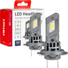 AMiO Żarówki samochodowe led seria x5 winger h7 6000k canbus amio-03946