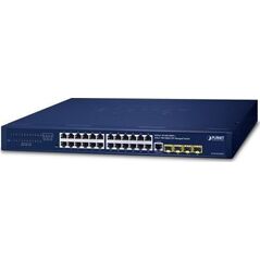 Switch Planet PLANET IPv4/IPv6, 24-Port Zarządzany L2/L4 Gigabit Ethernet (10/100/1000) 1U Niebieski