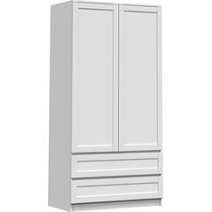 Topeshop Nowoczesna szafa do sypialni, 90x50x180 cm, biały, mat