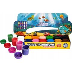 Astra Farby plakatowe szkolne 20 ml 12 + 2 kolory intensywne kolory