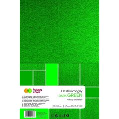 GDD Filc dekoracyjny ciemnozielony 10szt HAPPY COLOR