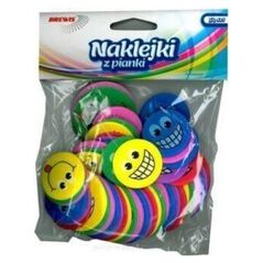 BREWIS Naklejki z pianki uśmiechy 54szt
