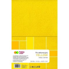 GDD Filc dekoracyjny żółty 10szt HAPPY COLOR