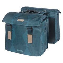 Basil Torba na bagażnik BASIL ELEGANCE DOUBLE PANNIER BAG MIK 40-49L, MIK System (ready to go) wodoodporna estate blue (NEW 2024)