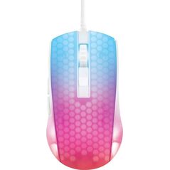 Mysz Deltaco Pusiau permatoma DELTACO GAMING pelė, RGB, itin lengva, balta / GAM-144-W
