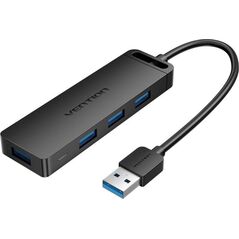 HUB USB Vention Hub USB 3.0 z 4 portami i zasilaczem Vention CHLBF 1m Czarny