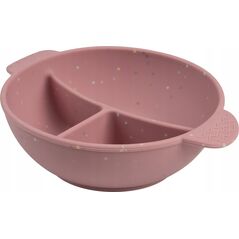 Canpol CANPOL BABIES silikoninis neslystantis dubenėlis DOTS, 3 skyrių, 360 ml, 51/403_pink