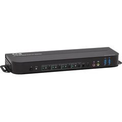 Przełącznik Eaton Eaton Tripp Lite series HDMI USB KVM Switch 4-Port 4K 60Hz HDR HDCP 2.2 IR USB Sharing - KVM-/Audio-/USB-Switch - 4 x KVM/Audio/USB - 1 lokaler Benutzer - Desktop